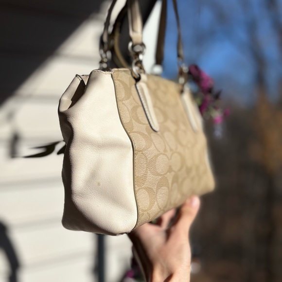 Coach Mini Christie Carryall Bag F58291 | Beige Coated Canvas | Crossbody Strap - Picture 7 of 15